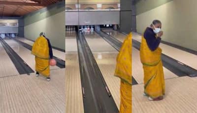 Dadi bowls a perfect strike in saree, netizens cannot keep calm, video goes viral