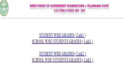 Telangana TS SSC Results 2021: Class 10 results declared at bse.telangana.gov.in