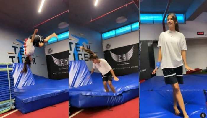 Disha Patani’s ‘clean’ backflip leaves rumoured boyfriend Tiger Shroff impressed- Watch