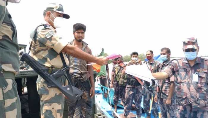BSF's goodwill gesture: Bangladeshi nationals, who entered Indian territory during Cyclone Yaas, sent back