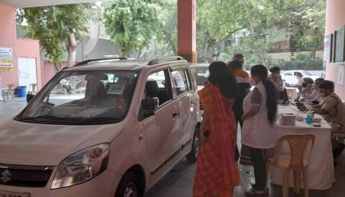 Delhi&#039;s first drive-through COVID-19 vaccination centre at Chhatrasal Stadium, see pics