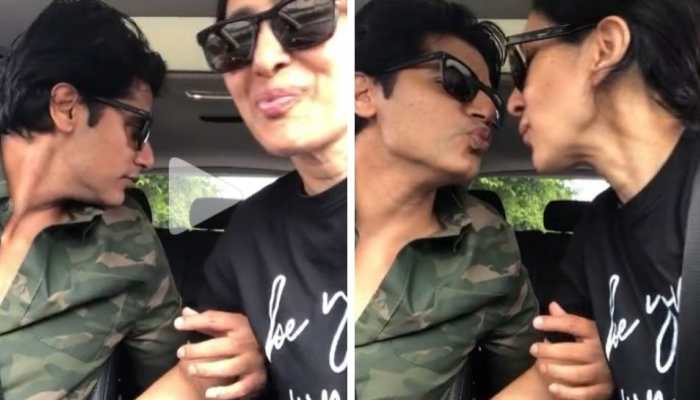 TV actor Karanvir Bohra couldn&#039;t kiss his wife Teejay Sidhu inside the car, &#039;moral police&#039; stops him - Watch