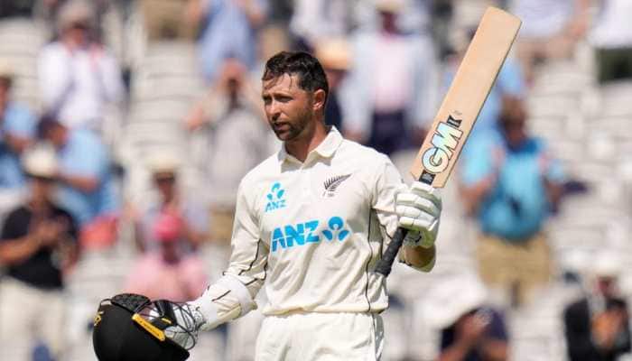 New Zealand opener Devon Conway acknowledges the cheers after reaching his double century on Day Two of the first Test against England at Lord's. (Photo: PTI)