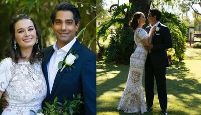 Evelyn Sharma gets hitched in a fairytale white wedding to Tushaan Bhindi in stunning Australian countryside - check pics!