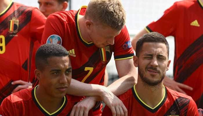 Belgium players in training (Source: Twitter)