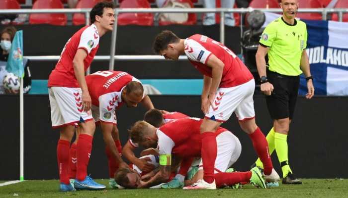 Denmark's Christian Eriksen collapses during Euro 2020 game