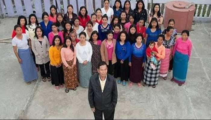 Mizoram man, head of world&#039;s largest family with 39 wives and 94 kids, dies at 76
