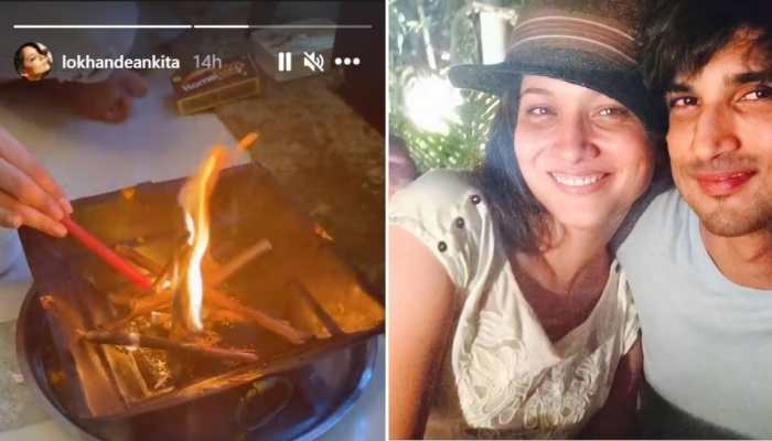 Sushant Singh Rajput death anniversary: Former girlfriend Ankita Lokhande holds 'havan' at home