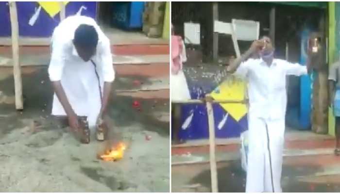 Man worships his Daru ki bottles as Tamil Nadu eases lockdown restrictions