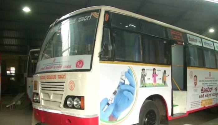 Karnataka&#039;s Road Transport Corporation converts buses into mobile COVID vaccine centers