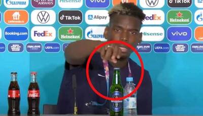 UEFA Euro 2020: Paul Pogba follows Cristiano Ronaldo, removes Heineken bottle due to Islamic beliefs - WATCH