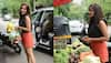 Bhojpuri sensation Monalisa spotted buying veggies in orange shorts and black top, smiles at paps - In Pics