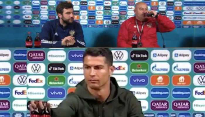 Euro 2020: Russia coach defies Cristiano Ronaldo Coca-Cola snub, watch video