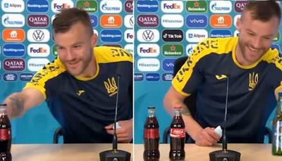 'I saw Cristiano Ronaldo doing this': Ukraine's Andriy Yarmolenko joins bottle bad boys at UEFA Euro 2020 - WATCH