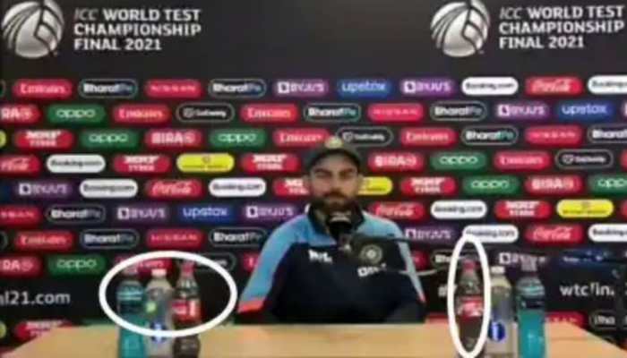 WTC Final: Virat Kohli leaves fans disappointed by NOT removing Coca Cola bottles like his idol Cristiano Ronaldo 