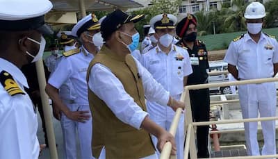 Defence Minister Rajnath Singh reviews progress of Project Seabird at Karwar Naval base, promises to raise its budget