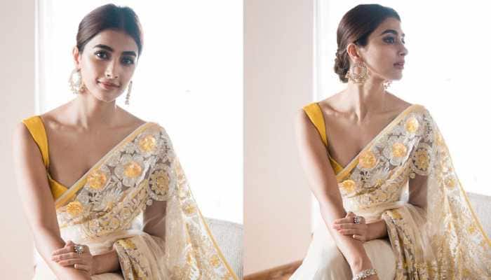 South actress Pooja Hegde looks like a dream in THIS ravishing Manish Malhotra saree, trends online for her pics!