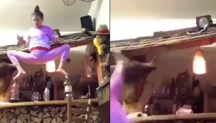 Woman&#039;s attempt at &#039;Goddess yoga pose&#039; goes horribly wrong, watch what happened