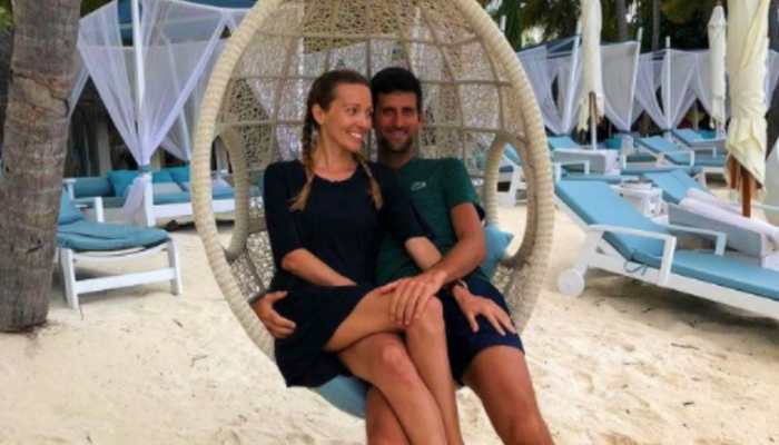 World No. 1 Novak Djokovic with his wife Jelena during a family vacation. (Source: Instagram)