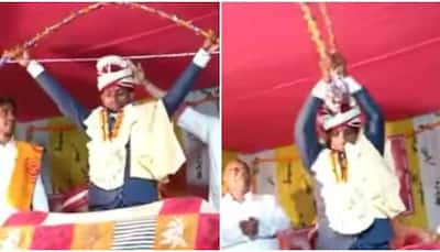 Swayamwar in Bihar: Groom mimics Lord Rama's Dhanush breaking to get married