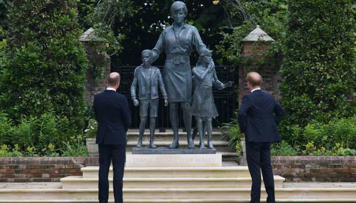 UK&#039;s Prince William and Harry put aside feud to unveil Princess Diana&#039;s statue 