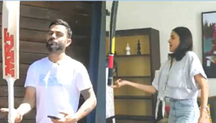 Trending: Anushka Sharma and Virat Kohli&#039;s &#039;Taka Tak&#039; Bat balance challenge is driving fans crazy - Watch