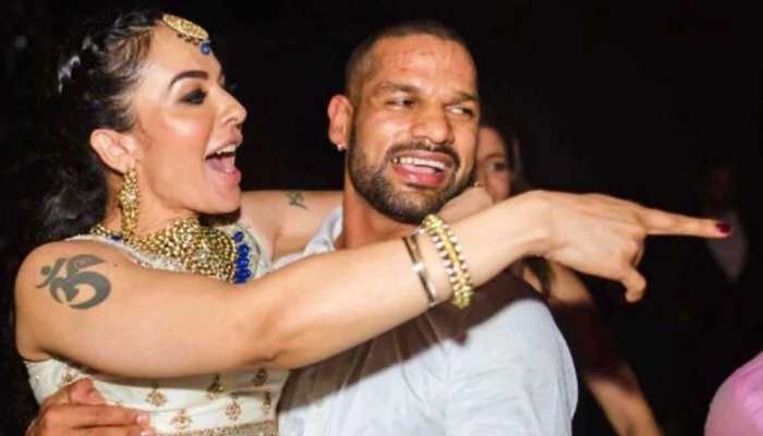 Team India limited-overs captain Shikhar Dhawan with his gorgeous wife Aesha Dhawan. (Source: Twitter)