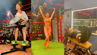 Urvashi Rautela trains hard for her new action film, dons an all-black gym wear - Watch