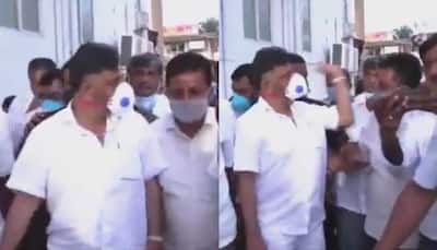 Karnataka Congress chief DK Shivakumar slaps man, draws flak from BJP