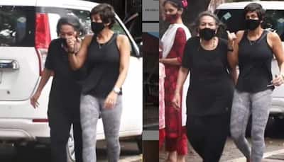 Days after hubby Raj Kaushal’s demise, Mandira Bedi clicked with mom - Watch