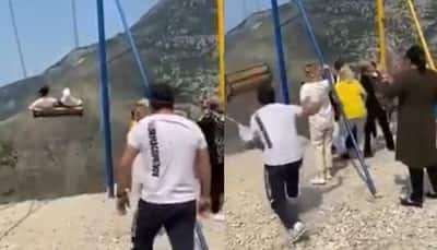 Two girls slip off swing near cliff, plunge 6000 ft below - Watch spine-chilling video