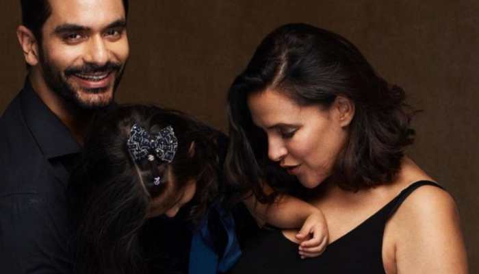 Neha Dhupia, Angad Bedi announce second pregnancy, share heartwarming family portrait!