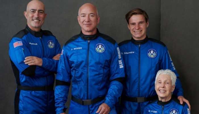 When Jeff Bezos and his team enjoyed weightlessness in space. WATCH video here