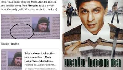 Viral: Netizens find 'comedy gold' in close-up pic of newspaper from Shah Rukh Khan's Main Hoon Na!