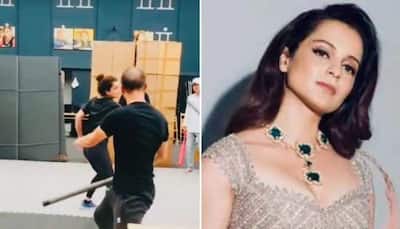 Kangana Ranaut shares glimpse of fight practice for 'Dhaakad'