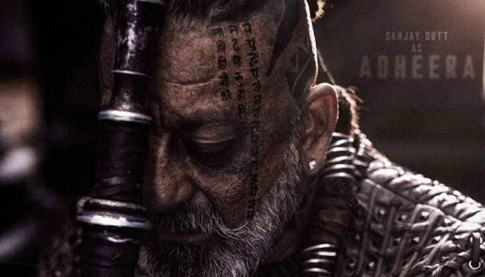 KGF 2: On Sanjay Dutt&#039;s birthday, makers drop new poster introducing fierce-looking Adheera!