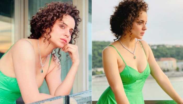 Kangana Ranaut begins her weekend on thoughtful note, looks gorgeous in emerald green dress! - See pics