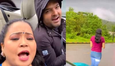 Kapil Sharma and Bharti Singh frighten a fan by crooning ‘Bachpan Ka Pyaar’ on a highway - Watch