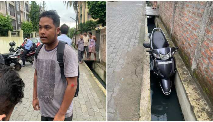 Assam woman catches molester, drags his scooter down the drain to teach him a lesson- Watch viral video