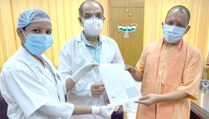 Teeka jeet ka, says UP CM Yogi Adityanath after receiving second dose of COVID-19 vaccine