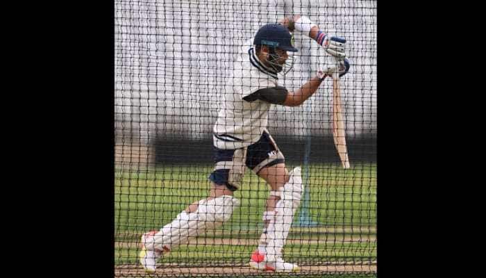 Indian skipper Virat Kohli bats in the nets at Trent Bridge ahead of the first of five Tests against England at Nottingham. (Photo: BCCI)