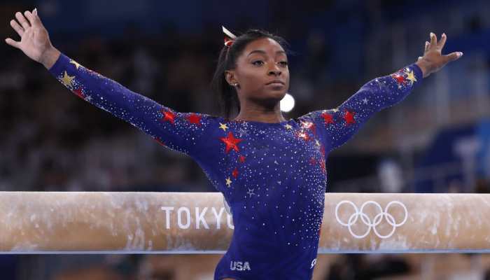 Tokyo Olympics: US Gymnast Simone Biles wins bronze in women&#039;s beam final