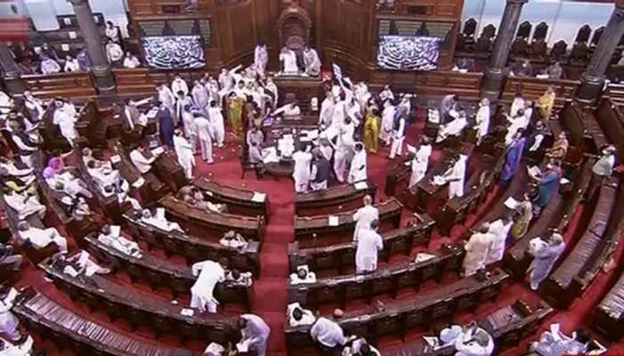 Six TMC MPs suspended from Rajya Sabha for disorderly conduct
