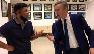 Watch: Rahul Dravid ‘coach’ Kannada to British High Commissioner Alex Ellis