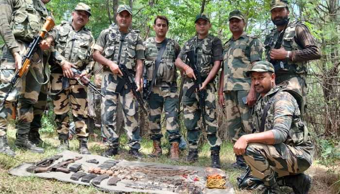 Ahead of Independence Day celebrations, terrorist hideout busted by BSF in J&amp;K&#039;s Poonch, huge cache of arms seized