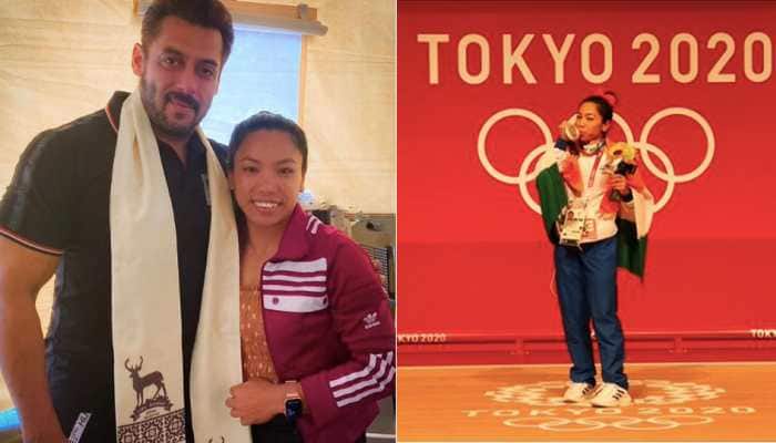 Salman Khan meets Olympian Mirabai Chanu, gives her best wishes