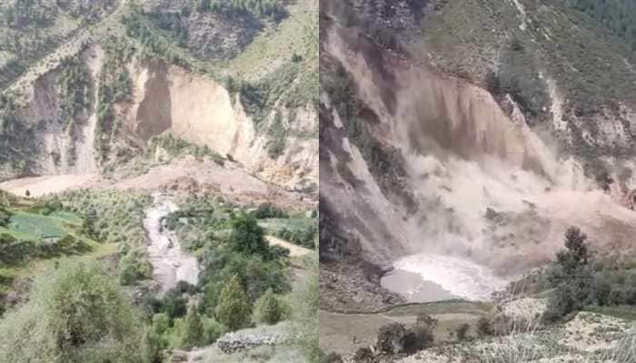 After Kinnaur, Himachal Pradesh sees another massive landslide, flow of Chenab river blocked- Watch