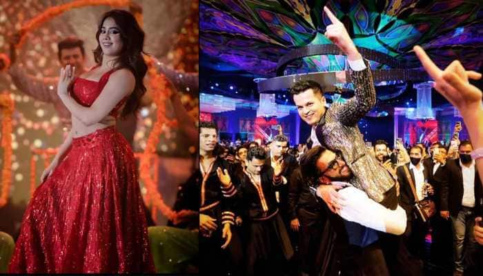 Ranveer Singh, Janhvi Kapoor set the stage on fire at singer Shrey Singhal&#039;s pre-wedding bash - Watch