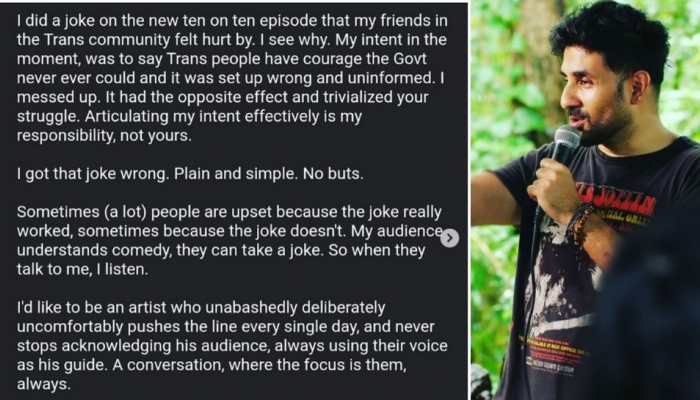 I messed up: Vir Das faces Twitter backlash for 'transphobic' joke, apologises to fans