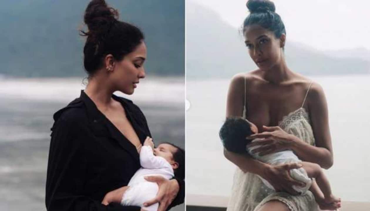 Sex Lisa Haydon Video - Lisa Haydon shares powerful pics of herself breastfeeding newborn daughter  Lara | People News | Zee News